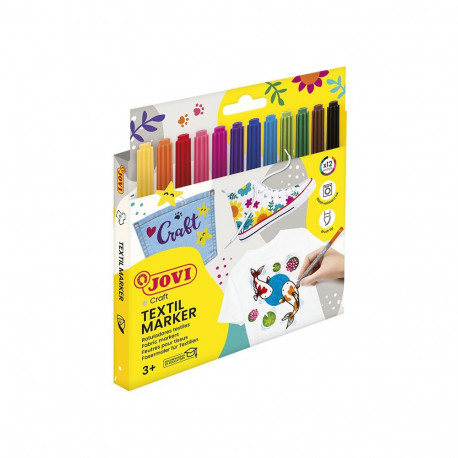 Tekstiilimarker JOVIDECOR, 12tk
