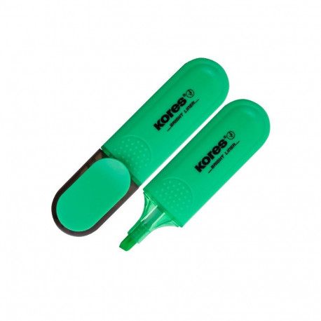 Tekstimarker KORES BRIGHT LINER, roheline (2 tk)