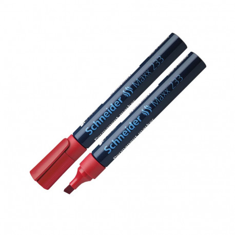 Marker permanentne Schneider 233 lõigatud 1-5mm punane 3Re