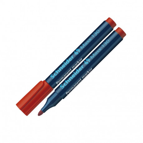 Marker permanentne Schneider 130, 1-3mm koonus, punane