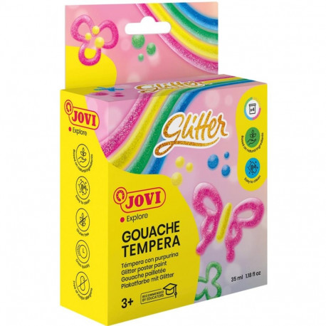 Guaššvärv Jovi Glitter, 4tk x35 ml