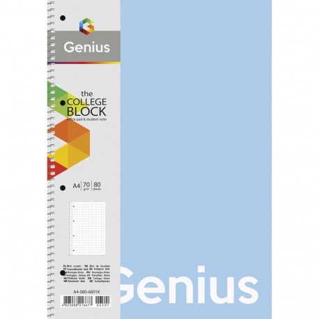 Spiraalköitega kaustik, 80 lehte A4 jooneline