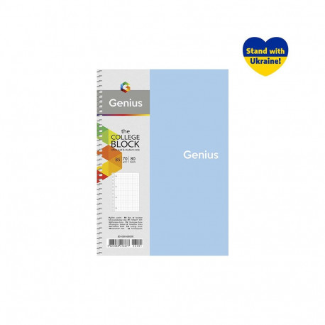 Spiraalköitega kaustik, 80 lehte B5 ruuduline