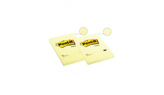 Suureformaadilised märkmepaberid  Post-it 102x152mm ruuduline kollane