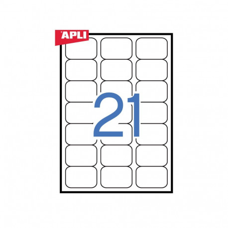 Etiketid Apli ILC iseliimuvad 63,5 x 38,1mm 25l/pk