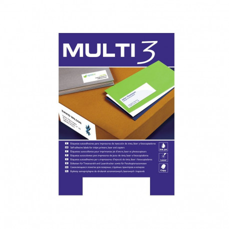 Etiketid iseliimuvad Multi 3, A4 210x148mm  2/100 lehte