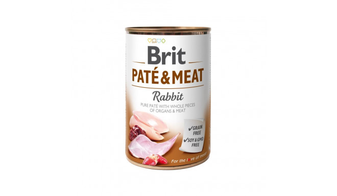 Brit Care Rabbit Paté & Meat canned food for dogs 400g