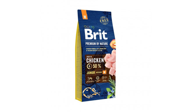 Brit Premium by Nature Junior M полноценный корм для собак 15кг