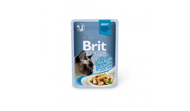 Brit Premium Cat Delicate Chicken Fillets in Gravy wet cat food 85g