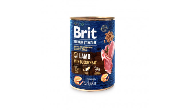 Brit Premium by Nature Lamb with Buckwheat canned food for dogs 800g