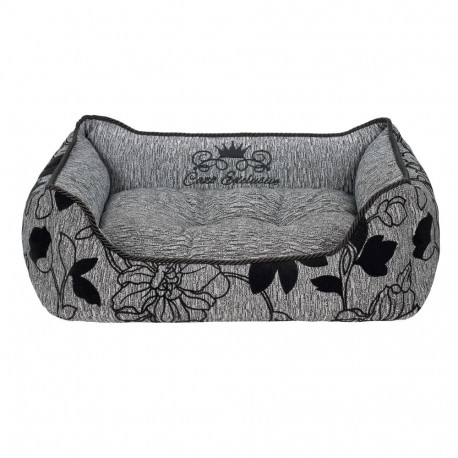 Cazo Exclusive Soft Bed Noir grey bed for dogs 75x60cm