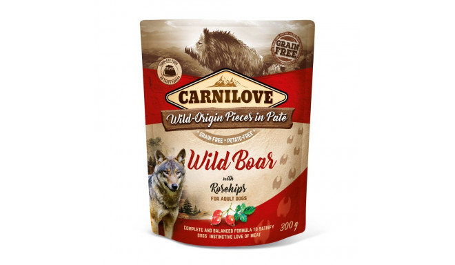 Carnilove Pouch Pate Wild Boar with Rosehips einekotike koertele 300g