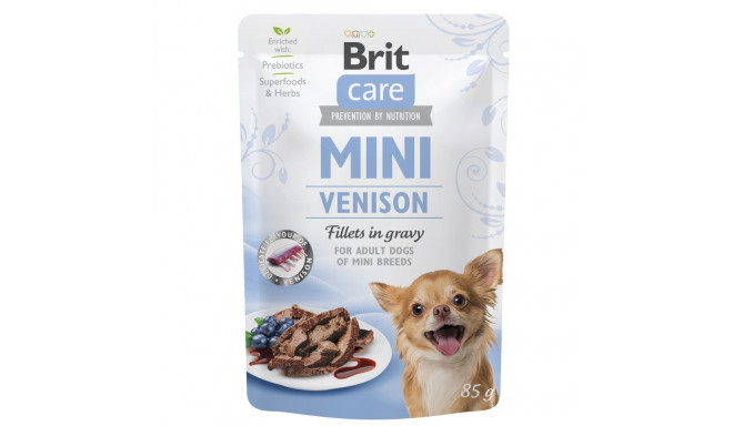 Brit Care Mini pouch Venision fillets in gravy einekotike koertele 85g