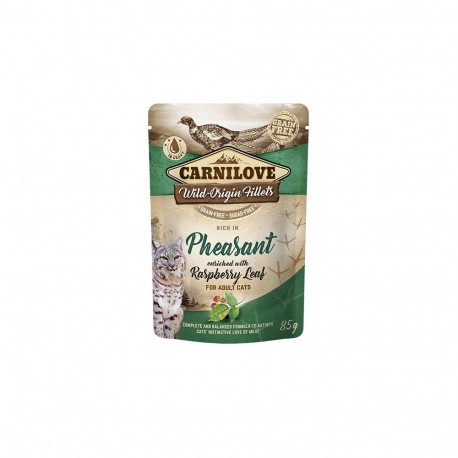 Carnilove Cat Pouch Pheasant with Raspberry Leaves einekotike kassidele 85g