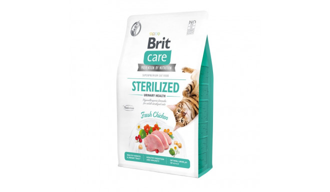 Brit Care Cat Grain-Free Sterilized Urinary Health полноценный корм для кошек 2кг