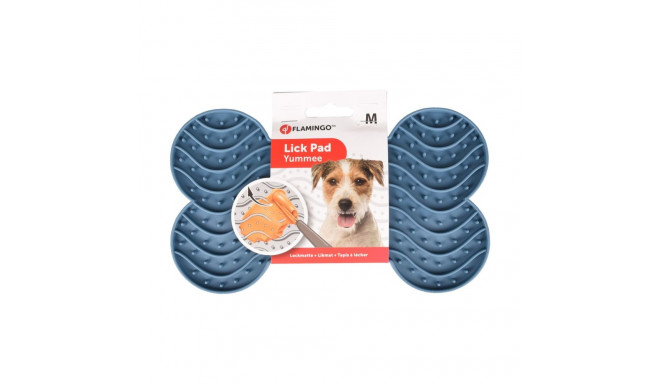Flamingo blue mat for slow eating M