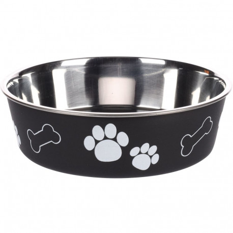 Flamingo black bowl with non-slip base for dogs ø 17cm - 800ml