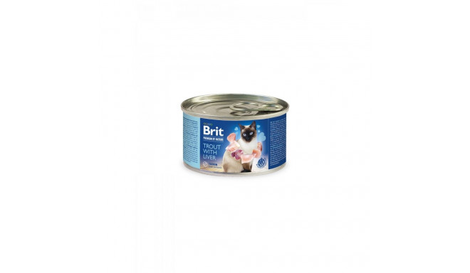 Brit Premium by Nature Trout with Liver canned food for cats 200g