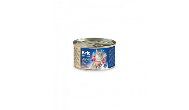 Brit Premium by Nature Chicken with Beef canned food for cats 200g