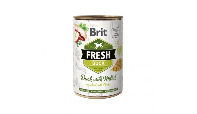 Brit Fresh Duck with Millet canned food for dogs 400g