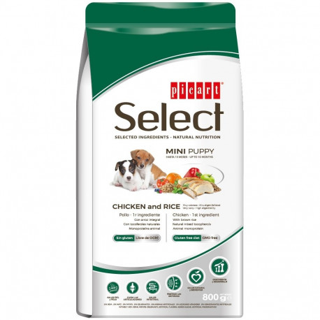 Select Mini Puppy Chicken And Rice dog food 800g
