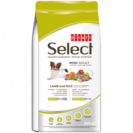 Select Mini Adult Lamb and Rice dog food 800g