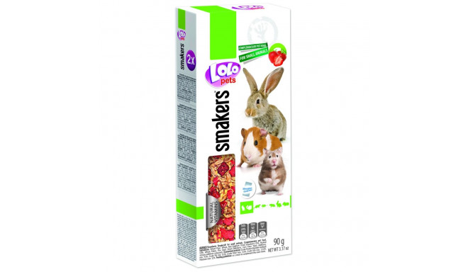 LoLo Pets Smakers maiusepulgad närilistele ja jänestele maasikatega 2tk 90g