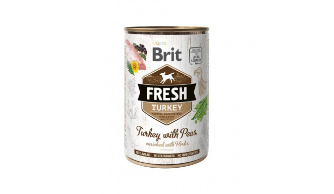 Brit Fresh Turkey with Peas can for dogs 400g