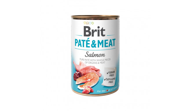 Brit Care Salmon Paté & Meat can for dogs 400g