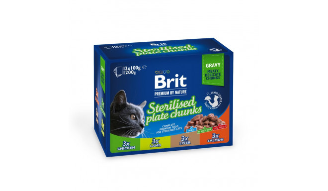 Brit Premium Sterilised Family multipakk märgtoit kassidele 12x100g