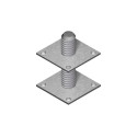 THREADED COLUMN SHOE 50X50X5,0 M10X150