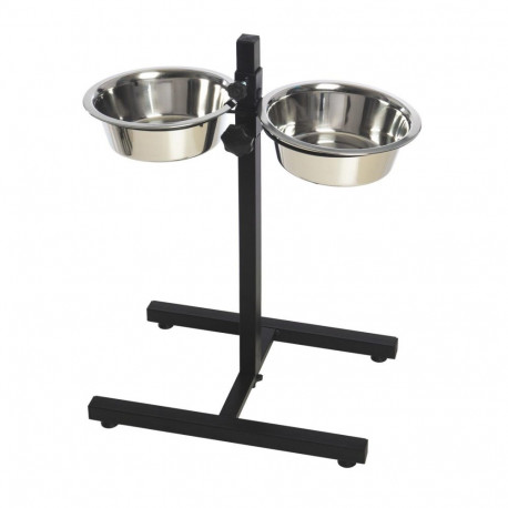 DOUBL BOWL MET ADJUST STAND HOPPY 2X4.7L