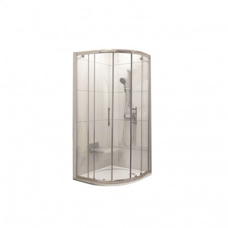 SHOWER XP2CP4-90 R500 hele alumiinium+läbipaistev