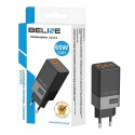 Charger 65W GaN 2xUSB-C +USB-A only head black