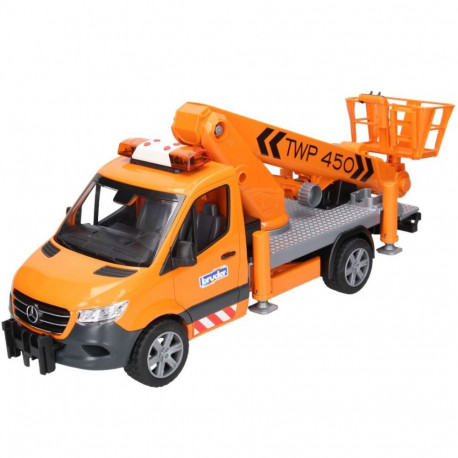 Here are a few ways to describe or categorize a Mercedes-Benz Sprinter vehicle with a basket