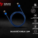 Cable HDMI GCL-02 1.8m, v2.0, braid blue