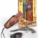 Metal cowboy revolver with a holster Gonher