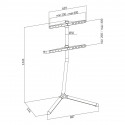 TV stand with V-foot black