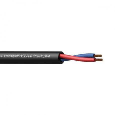 PROCAB CLS215-B2CA/3 kõlarikaabel 2 x 1.5 mm2 16 AWG EN50399 CPR Euroclass B2ca-s1b,d0,a1 100 m puid
