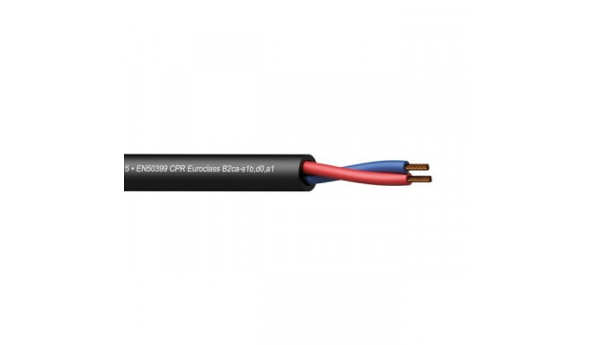 PROCAB CLS215-B2CA/3 kõlarikaabel 2 x 1.5 mm2 16 AWG EN50399 CPR Euroclass B2ca-s1b,d0,a1 100 m puid