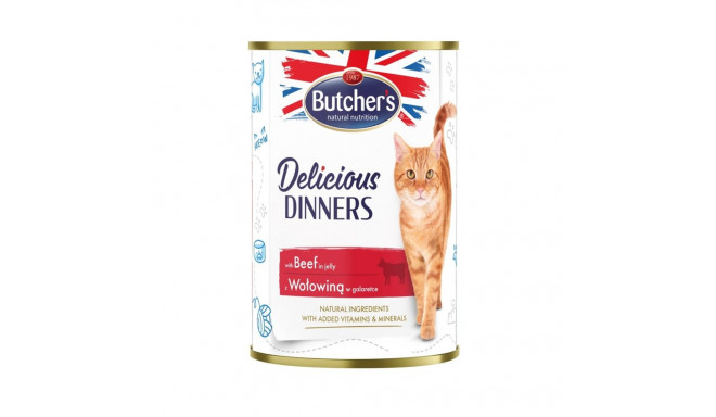 BUTCHER'S Delicious Dinners Pieces of beef in jelly - wet cat food - 400g