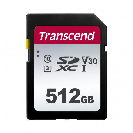 Transcend mälukaart 300S SDXC UHS-I U3 (V30) R100/W55 512GB, hõbedane