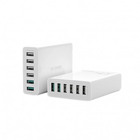 Charger 6x USB Blitzwolf BW-S15, QC 3.0, 60 W (white)