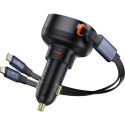 BASEUS car charger Enjoyment Pro 60W Type-C + Retractable cable 2-in-1 (Type-C + Lightning 8-pin) CC