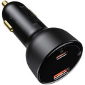 BASEUS car charger Digital Display PPS Dual USB + Type-C (with cable Type-C to Type-C 100W) TZCCZX-0