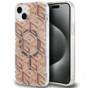 Original faceplate case GUESS GUHMP15SHGCUSTGW for iPhone 15 (Compatible with Magsafe / IML GCUBE / 