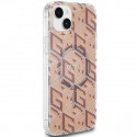 Original faceplate case GUESS GUHMP15SHGCUSTGW for iPhone 15 (Compatible with Magsafe / IML GCUBE / 