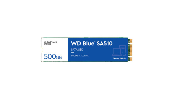 WD Blue SA510 500 GB - SSD - SATA - M.2 - blue/white