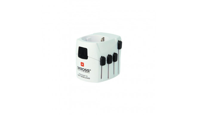 Skross PRO power plug adapter Universal Black, White