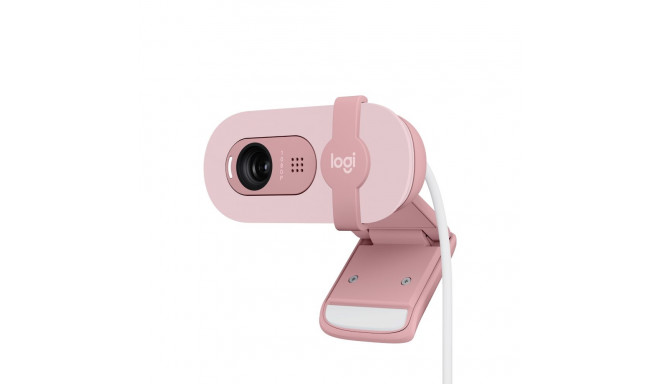 Veebikaamera Logitech BRIO100 Webcam ROSE (roosa), 2MP 1920x1080 FullHD 1080p audio, USB